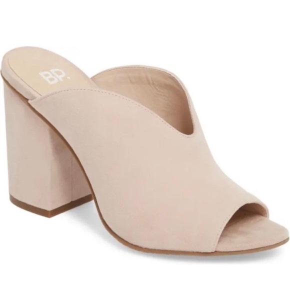 bp Shoes - Black Open Toe Mule Shoes | 7